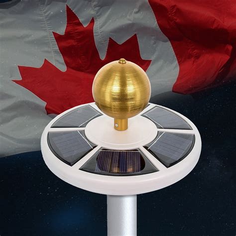 solar powered flag pole lights top mounted